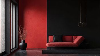 Striking Red and Black Ultra, red and black, modern interior HD wallpaper
