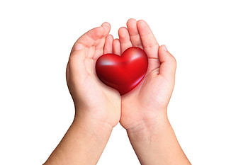 Child Holding Love Heart In Hand, child, hand, love, romance, Valentine's Day HD wallpaper