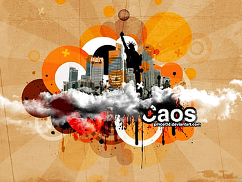caos, orange HD wallpaper