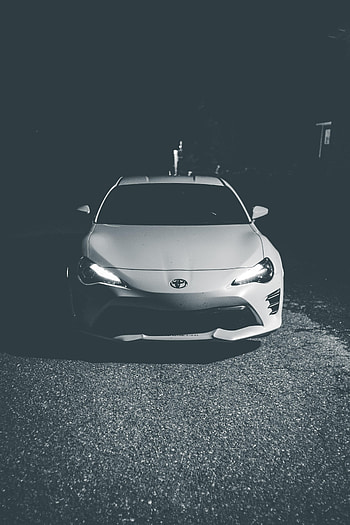 Toyota, Cars, Lights, Car, Front View, Machine, Bw, Chb, Headlights HD phone wallpaper