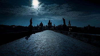 Charles Bridge over Vltava River, Bing Gallery's beauty, Czech Republic's enchantment, Prague's allure HD wallpaper