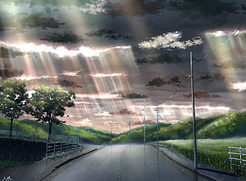 SunLight, horizon, sunray, beauty, nice, scenery, 3d, cg, scenic, , road, cloud, sweet, scene, landscape, beautiful, tree, ray, plant, anime, pretty, light, street, nature, sky, lovely, realistic HD wallpaper