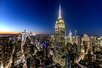 Empire State Building Panoramic View, building, man made, Empire State Building, panorama, New York HD wallpaper