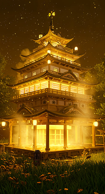 Enchanted Glow: A Captivating , architecture, night scene HD phone wallpaper