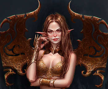 Elf, Wings, Girl, Art, Fantasy HD wallpaper