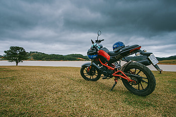 Grass, Motorcycles, Side View, Motorcycle HD wallpaper