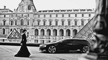 Citroen Numero, concept-cars, cars, monochrome, black-and-white HD wallpaper