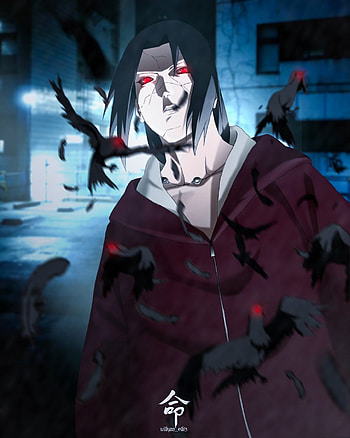Itachi Uchiha, edo itachi, black, roud 6, anime dark, anime, edo tensei HD phone wallpaper