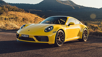 Yellow, Porsche, 911, Carrera, GTS, 2022 4 Cars HD wallpaper