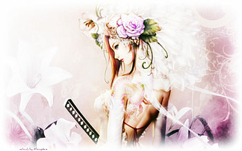 Flowers Tattoo, sword, cg, fantasy, flower, tattoo, girl, bride HD wallpaper