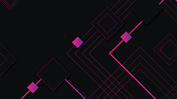 Pink Black Lines Squares Geometric Shapes Abstraction Abstract HD wallpaper
