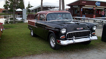55-56 Chevy, Belair, Bowtie, Classic, GM HD wallpaper
