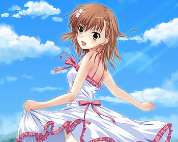 Dancing under the Sun, cute, dress, beauty, misaka, nice, mikoto misaka, dancing, short hair, happy, cloud, female, sundress, brown eyes, sexy, sweet, dance, smile, ribbon, hot, girl, beautiful, anime girl, anime, pretty, light, brown hair, sky, lovely HD wallpaper