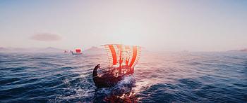 Assassin's Creed Odyssey, sail ship, game, sea, art HD wallpaper