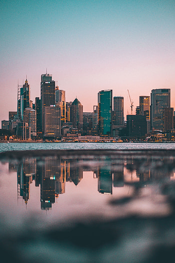 Cities, Sunset, City, Panorama, Australia HD phone wallpaper