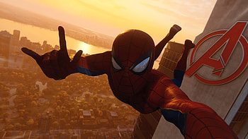 Spiderman Taking Selfie Of Avengers Tower, spiderman-ps4, spiderman, superheroes, games, 2018-games, ps-games HD wallpaper