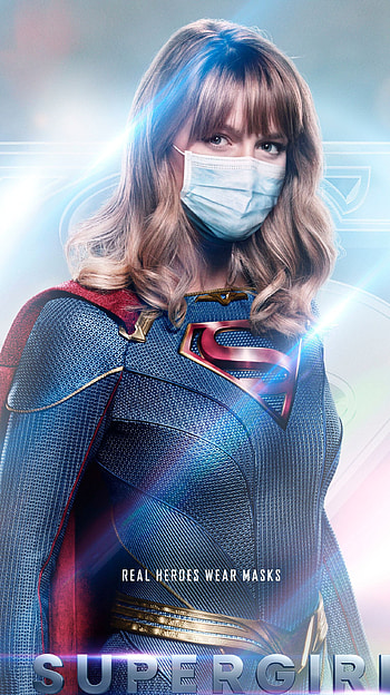 Melissa Benoist, corona ad, superheroes HD phone wallpaper