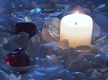 Hearts By Candlelight, Candle, Abstract, graphy, Stones, Hearts, Still Life HD wallpaper