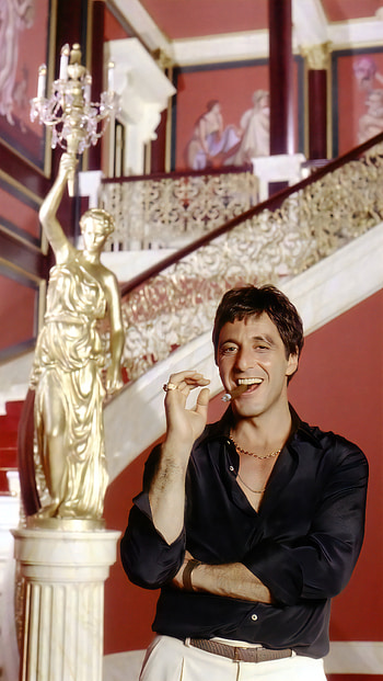 Tony Montana, u, toni montana, Al Pacino, graph, scarface, alpacino, vintage, , classic Hollywood, , cara cortada HD phone wallpaper