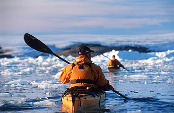 Greenland sea, Canoeing HD wallpaper
