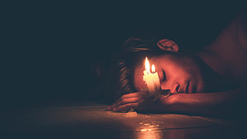 Sad Boy Candle Hand Sleep HD wallpaper