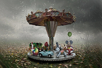Rainy circus, circus, rainy, nature, rain HD wallpaper