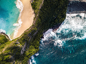 Nature, Sea, Beach, Rocks, View From Above HD wallpaper