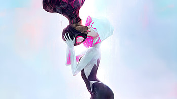 Amazing Spider Man And Gwen Stacy, spiderman, miles-morales, gwen-stacy, superheroes, artwork, digital-art HD wallpaper