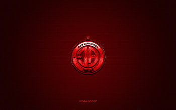 Juan Aurich, Peruvian football club, red logo, red carbon fiber background, Liga 1, football, Peruvian Primera Division, Chiclayo, Peru, Juan Aurich logo HD wallpaper