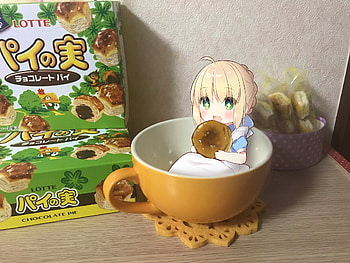 :), chibi, morning, anime, yellow, cute, cup, manga, aizawa85 HD wallpaper