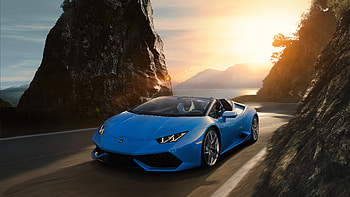 Sky Blue Lamborghini Huracan , lamborghini-huracan, lamborghini, cars, behance HD wallpaper