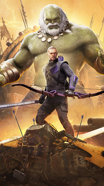 Hawkeye (Marvel), Avengers Operation , Futuristic setting, Intense action HD phone wallpaper