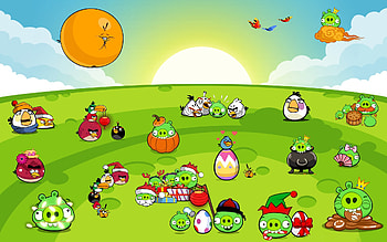 Angry Birds , Colorful design, Gaming visuals, Bird characters HD wallpaper