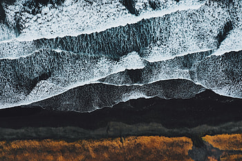 Nature, Sea, View From Above, Shore, Bank, Foam, Surf HD wallpaper