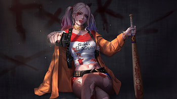 Art Harley Quinn , harley-quinn, superheroes, artist, artwork, artstation HD wallpaper