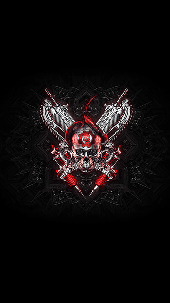 Skull, Gears 5, Symbol of danger, Mysterious entity HD phone wallpaper