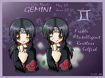 Chibi Naruto Horoscopes Gemini, chibi, itachi, anime, naruto, gemini HD wallpaper