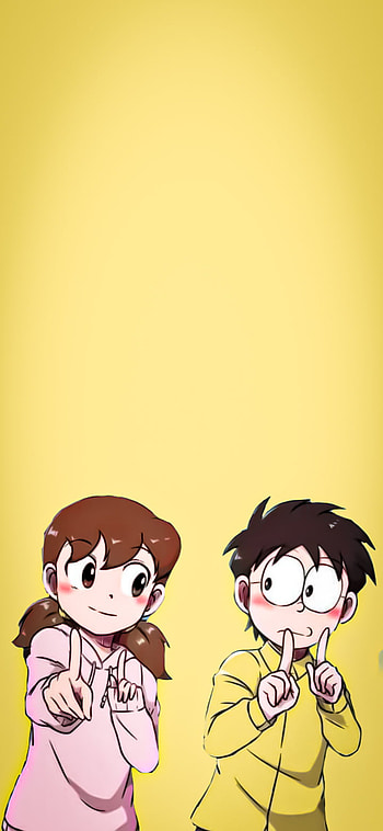 Nobita and suzuka, eye, head HD phone wallpaper
