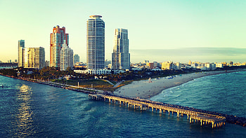 Miami Beach Skyline, Travels, Florida destination, Cityscape HD wallpaper