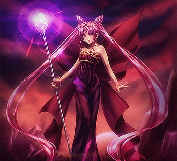 Black Lady, sailormoon, smc, twin tails, long hair, beauty, nice, rini, female, sexy, sweet, magic, divine, twintail, gorgeous, hot, sailor moon crystal, girl, magical girl, beautiful, pink hair, anime girl, pink, anime, fantasy, pretty, sailor moon, twin tail, lovely HD wallpaper
