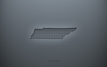 Tennessee map, gray creative background, Tennessee, USA, gray paper texture, American states, Tennessee map silhouette, map of Tennessee, gray background, Tennessee 3d map HD wallpaper