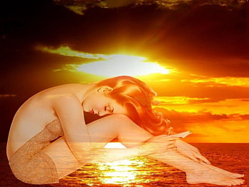 sadness , emotion, sky, sun, woman HD wallpaper