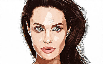 Angelina Jolie, , vector art, Angelina Jolie drawing, creative art, Angelina Jolie art, vector drawing, Angelina Jolie portrait HD wallpaper