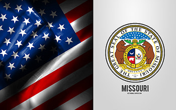 Seal of Missouri, USA Flag, Missouri emblem, Missouri coat of arms, Missouri badge, American flag, Missouri, USA HD wallpaper