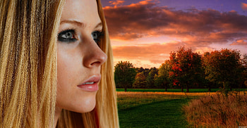 Avril Lavigne-Beautiful Background-, hurrcn381, beautiful, avril, fall HD wallpaper