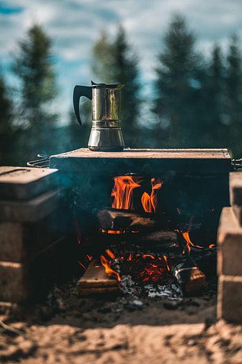 Bonfire, Miscellanea, Miscellaneous, Kettle, Teapot, Tourism, Campaign, Hike HD phone wallpaper