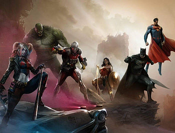 Justice League Vs Suicide Squad, justice-league, suicide-squad, superheroes, digital-art, deviantart, artwork HD wallpaper