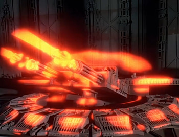 Battlestar Galactica Laser Batteries Opening Up, Classic BSG, Laser, BSG, Battlestar Galactica HD wallpaper