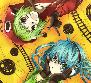 Matryoshka, heads, hatsune miku, gumi megpoid, vocaloid HD wallpaper