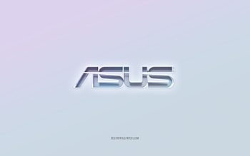 Asus logo, cut out 3d text, white background, Asus 3d logo, Asus emblem, Asus, embossed logo, Asus 3d emblem HD wallpaper